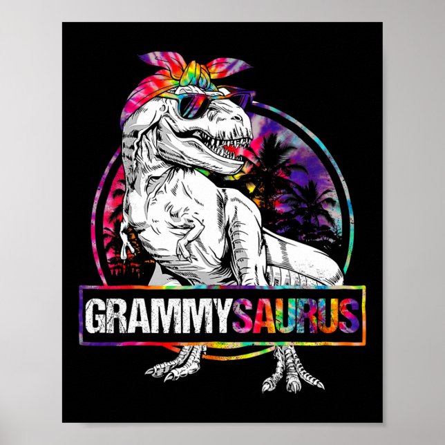 Grammysaurus Dinosaur Grammy Saurus Familj Matchin Poster (Framsidan)