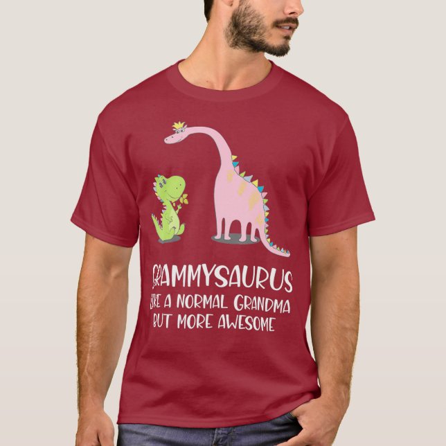 Grammysaurus som ett vanligt mormor men mer t shirt (Framsida)