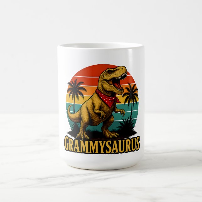 Grammysaurus t Rex Dinosaur Grammy Mors dag Kaffemugg (Center)