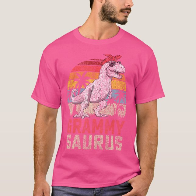 Grammysaurus t Rex Dinosaur Grammy Saurus Mor Shirt (Framsida)