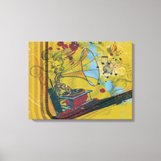 Gramofonreflektor poster kanvastryck (Framsida)