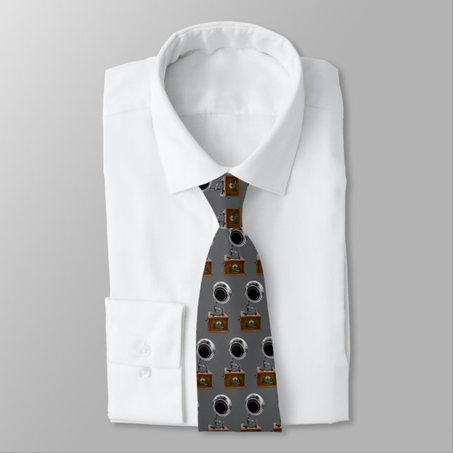 Gramophone Neck Tie Slips (Bunden)