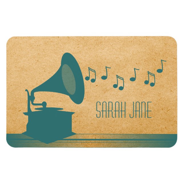Gramophone Premium Vintage-magnet Magnet (Horisontell)