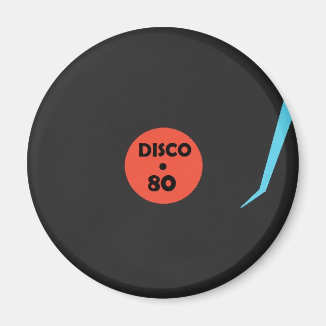 Gramophone Record Magnet - Retro Disco Party (Framsidan)