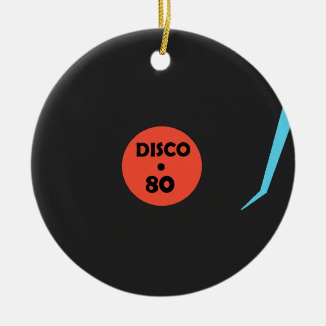 Gramophone Record Ornament - Retro Disco Party (Framsidan)