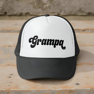 Grampa 20XX Retro Vibe Typografi Keps