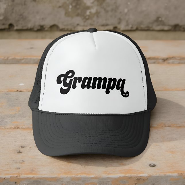 Grampa 20XX Retro Vibe Typografi  Keps (Skapare uppladdad)