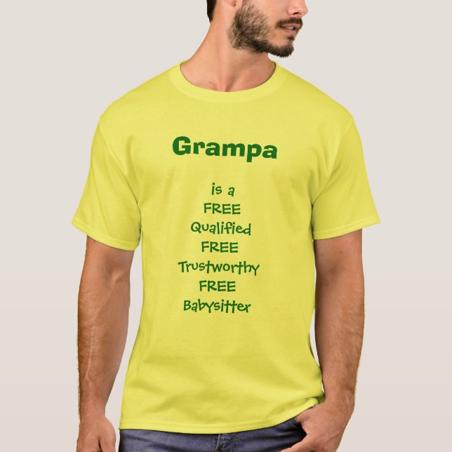 Grampa är fri - skjortan tröja (Framsida)