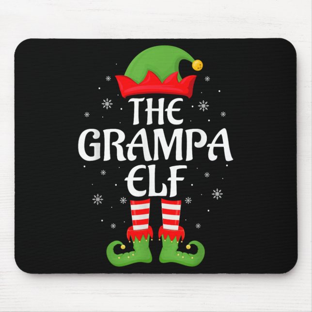 Grampa Elf Julafton Family Matching Elf Squad Chri Musmatta (Framsidan)