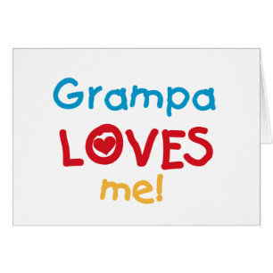 Grampa Kärlek Me T-shirts och presenter Hälsningskort