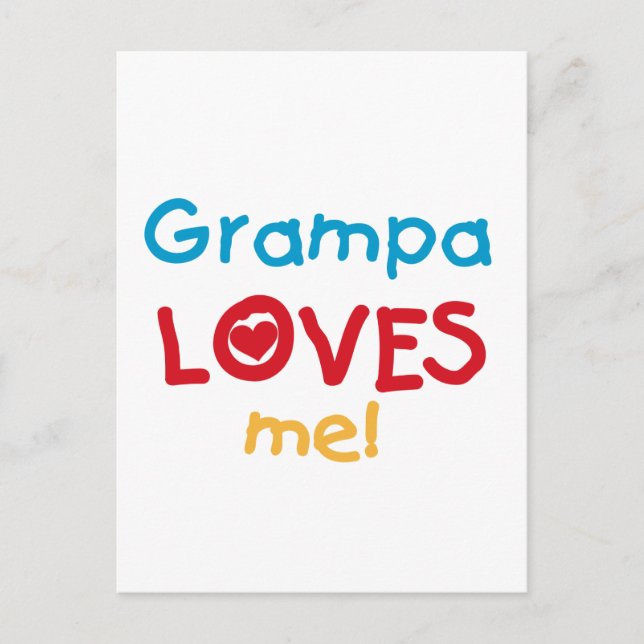 Grampa Kärlek Me T-shirts och presenter Vykort (Framsida)