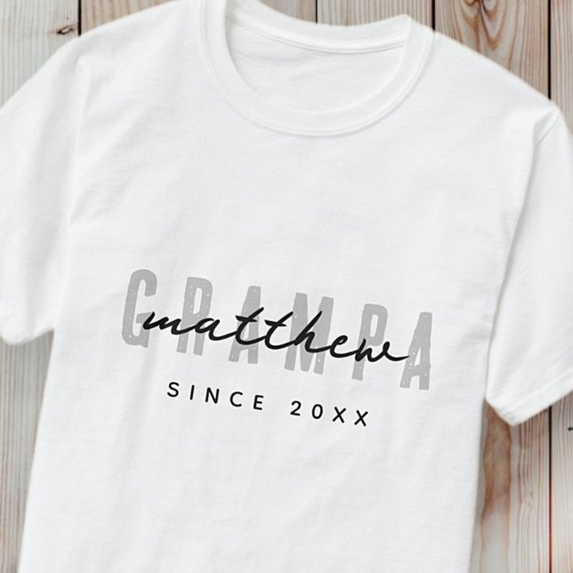 Grampa Modern Elegant Simple Fars dag T Shirt (Skapare uppladdad)