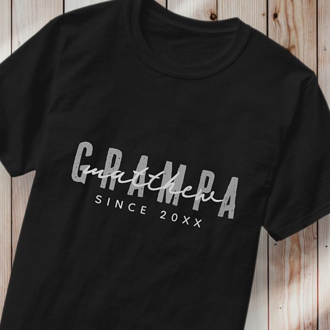 Grampa sedan 20XX Modern Elegant enkel T Shirt (Skapare uppladdad)