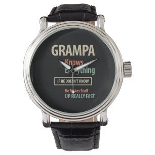 Grampa vet allt Farfar Gift Armbandsur