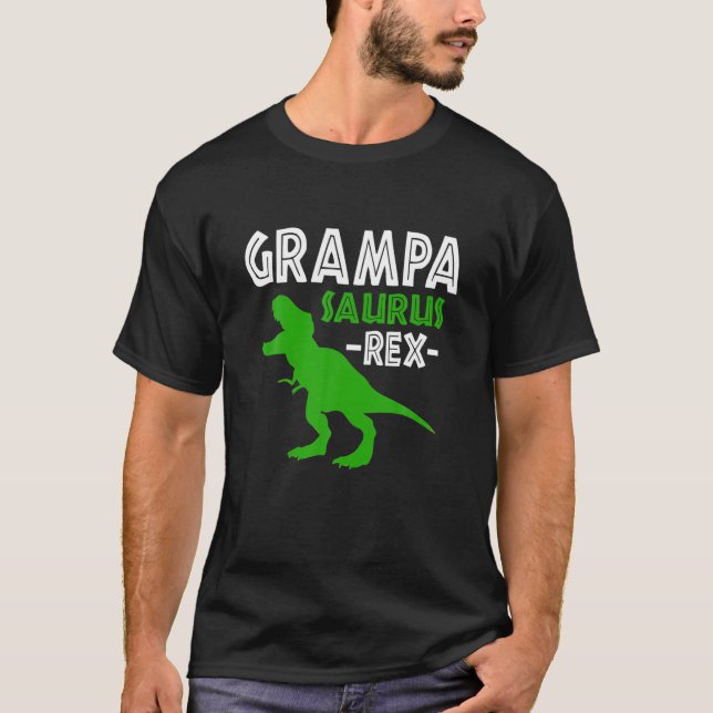 Grampasaurus t Rex Dinosaur Grampa Saurus Familj M Shirt (Framsida)