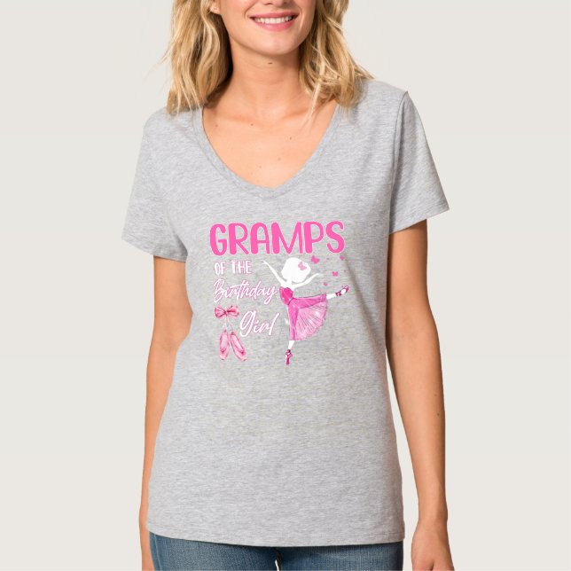 Gramper av Birthday Girl Ballerina Ballet T Shirt (Framsida)