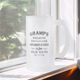 Gramper Lönsam farfar är till för gamla killar Frostat Ölglas