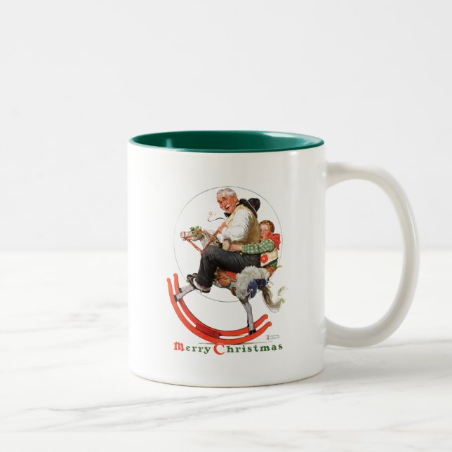 Gramper på Rocking Horse Två-Tonad Mugg (Höger)