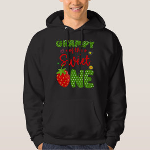 Grampi från födelsedag ett jordgubbsbär 1:a frukt hoodie