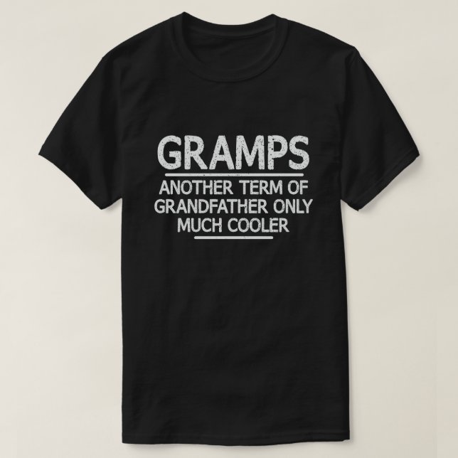 Gramps Definition Funny Betydelse Funny Grandpa Gi T Shirt (Design framsida)