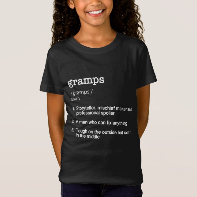 Gramps Definition - Lusnyj Fars dag Gift T Shirt (Framsida)