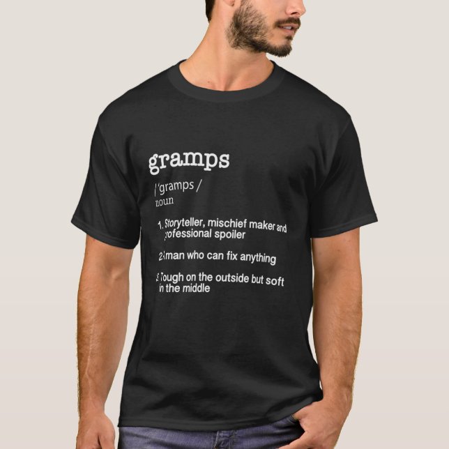 Gramps Definition - Lusnyj Fars dag Gift T Shirt (Framsida)