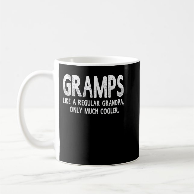 Gramps-definition som vanlig morfar-enbart-färg kaffemugg (Vänster)