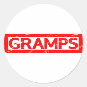 Gramps Frimärke Runt Klistermärke