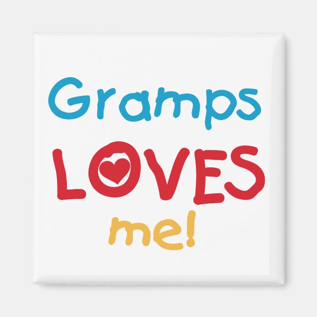 Gramps Kärlek Me T-shirts och gåvor Magnet (Framsidan)