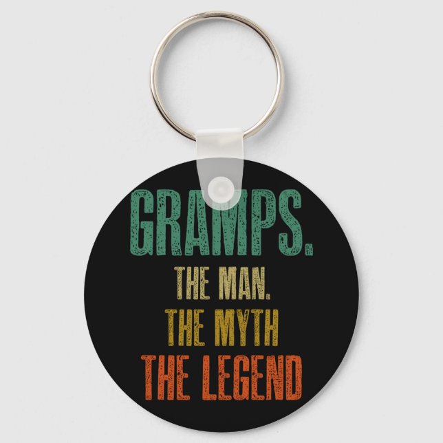GRAMPS MANN MYTH The LEGEND Fars dag Nyckelring (Framsida)