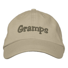 Gramps mocha Embroized Baseball Cap / hat Broderad Keps