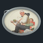Gramps på att vagga hästen<br><div class="desc">Konstnär: Norman Rockwell | farfar och pojke på att vagga hästen</div>