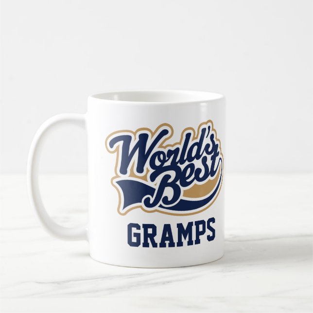 Gramps Worlds bästa morfar Gift Kaffemugg (Vänster)