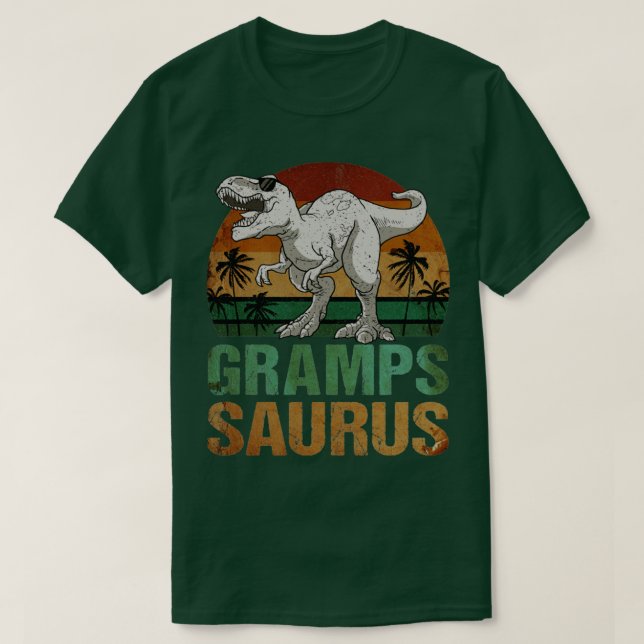 Grampssaurus t Rex Dinosaur Gramps Saurus Vintage Shirt (Design framsida)