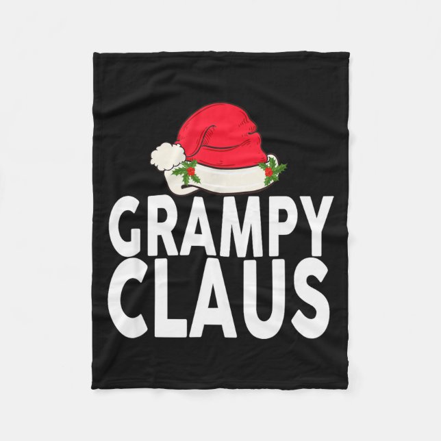 Grampy Claus Christmas Family Group Matching Pajam Fleecefilt (Framsidan)