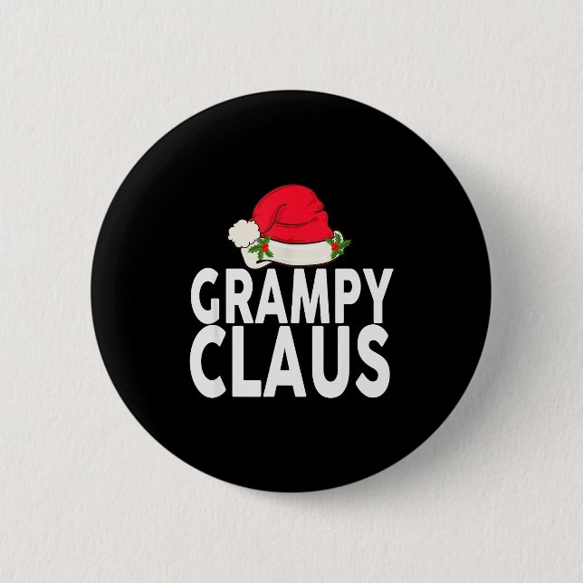 Grampy Claus Christmas Family Group Matching Pajam Knapp (Framsida)