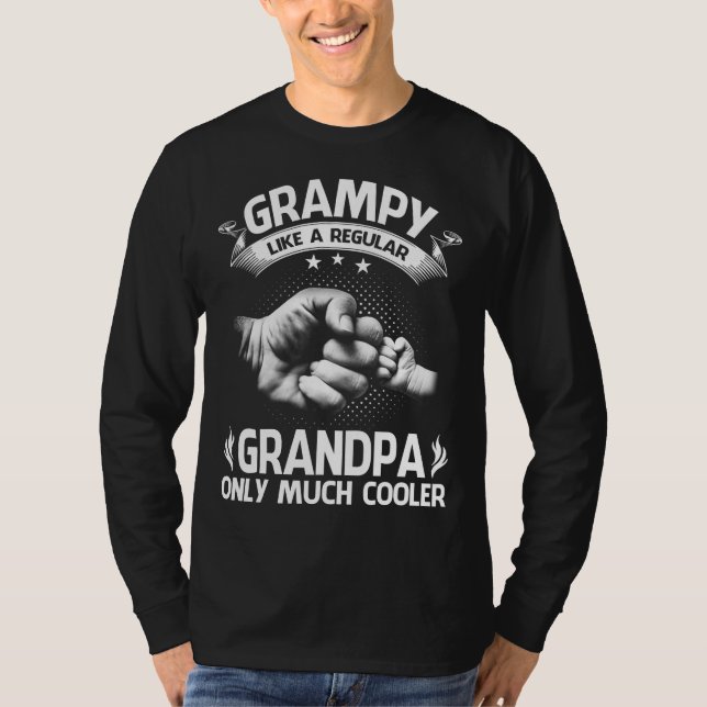 GrAmpy Definition Like Regular Grandpa Only Cooler T Shirt (Framsida)