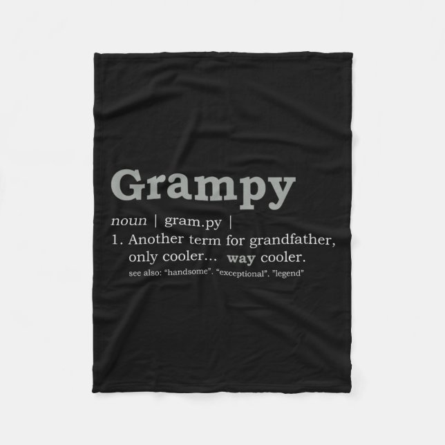 Grampy Design_ Funny Definition  Fleecefilt (Framsidan)