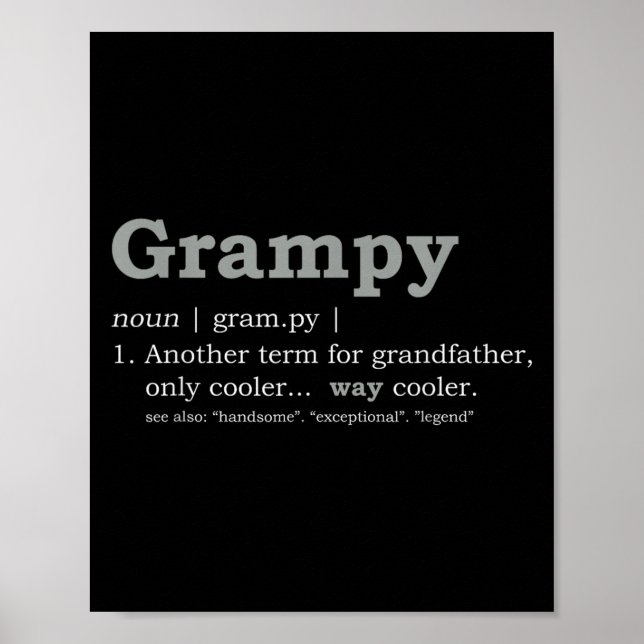 Grampy Design_ Funny Definition  Poster (Framsidan)