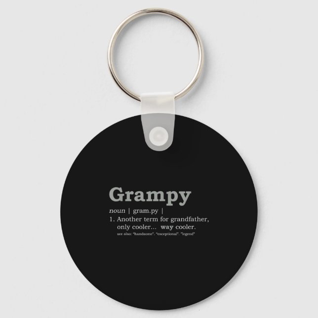 Grampy Design_ Rolig Definition  Nyckelring (Framsida)