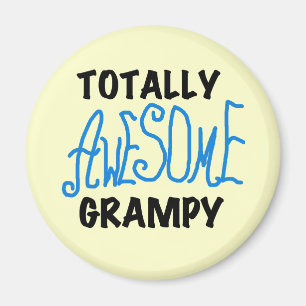 Grampy för blått totalt enorma Tshirts och gåvor Magnet