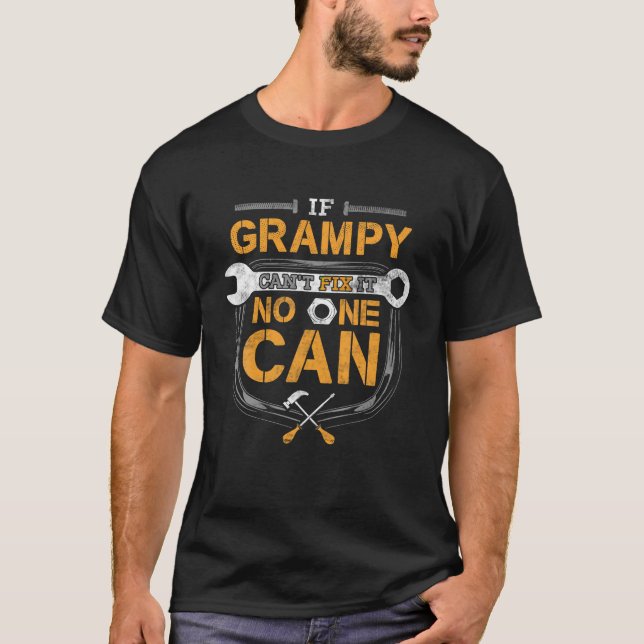 Grampy Funny Handyman Åtgärda Fars dag Gift T Shirt (Framsida)