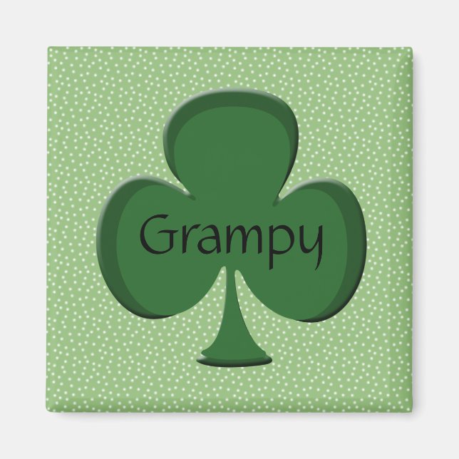 Grampy Irish Shamrock Magnet (Framsidan)