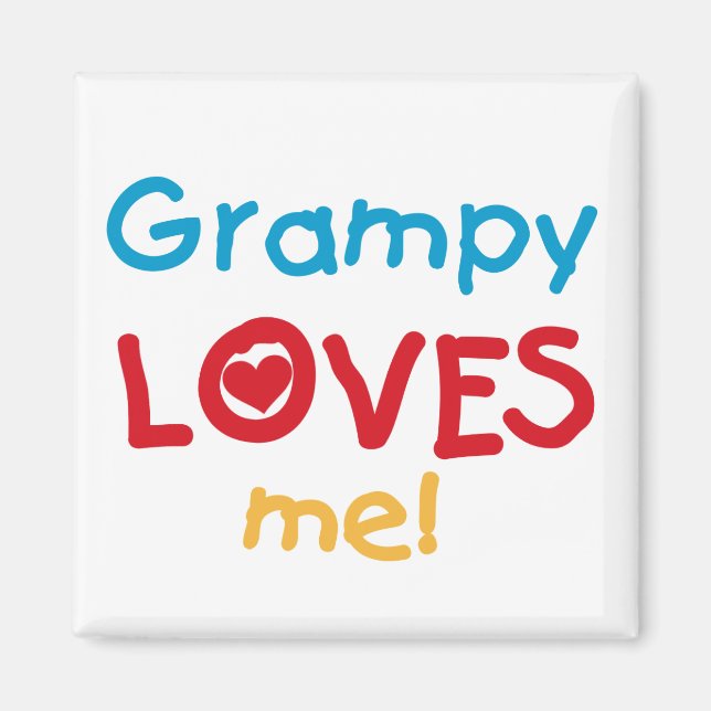 Grampy Kärlek Me T-shirts och presenter Magnet (Framsidan)