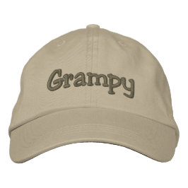 Grampy Khaki Embroized Baseball Cap / Hat Broderad Keps
