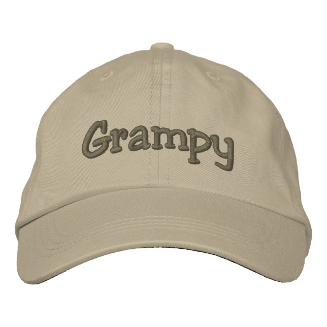 Grampy Khaki Embroized Baseball Cap / Hat Broderad Keps (Framsida)