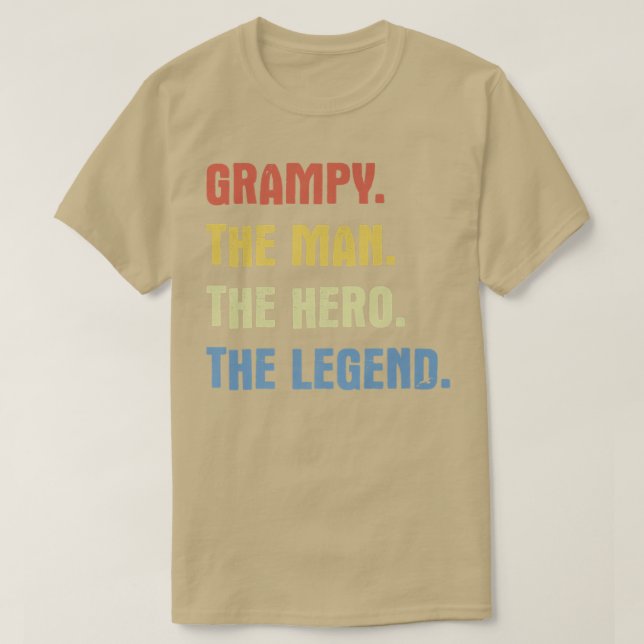 Grampy mannen hjälten i legenden  t shirt (Design framsida)