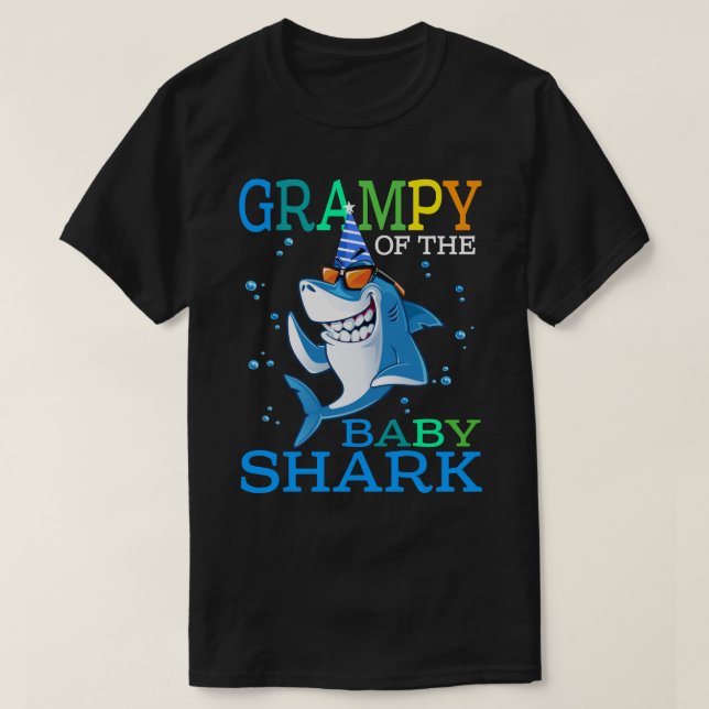 GRAMPY of the Baby Shark Birthday Shark Sh T Shirt (Design framsida)