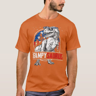 Grampy saurus Dinosaur T Re American Flag Family M Shirt