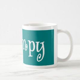 Grampy Teal and White Kaffemugg